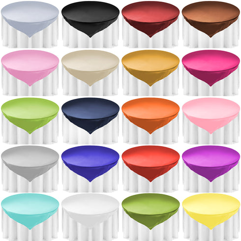 Satin Overlay Table Topper - 72-in Square